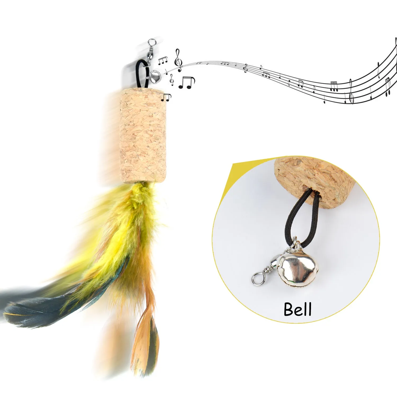 2PCS Cat Teaser Wand Creative Retractable Cat Teaser Toy With 9 Feather Refill Pet Interactive Toy Supplies 2019 New Arrive