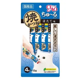 3 FOR $15: Ciao Grilled Skipjack Tuna & Scallop Liquid Cat Treat 48g