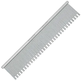 7" Medium Deshed Round Back Comb by PetStore.Direct