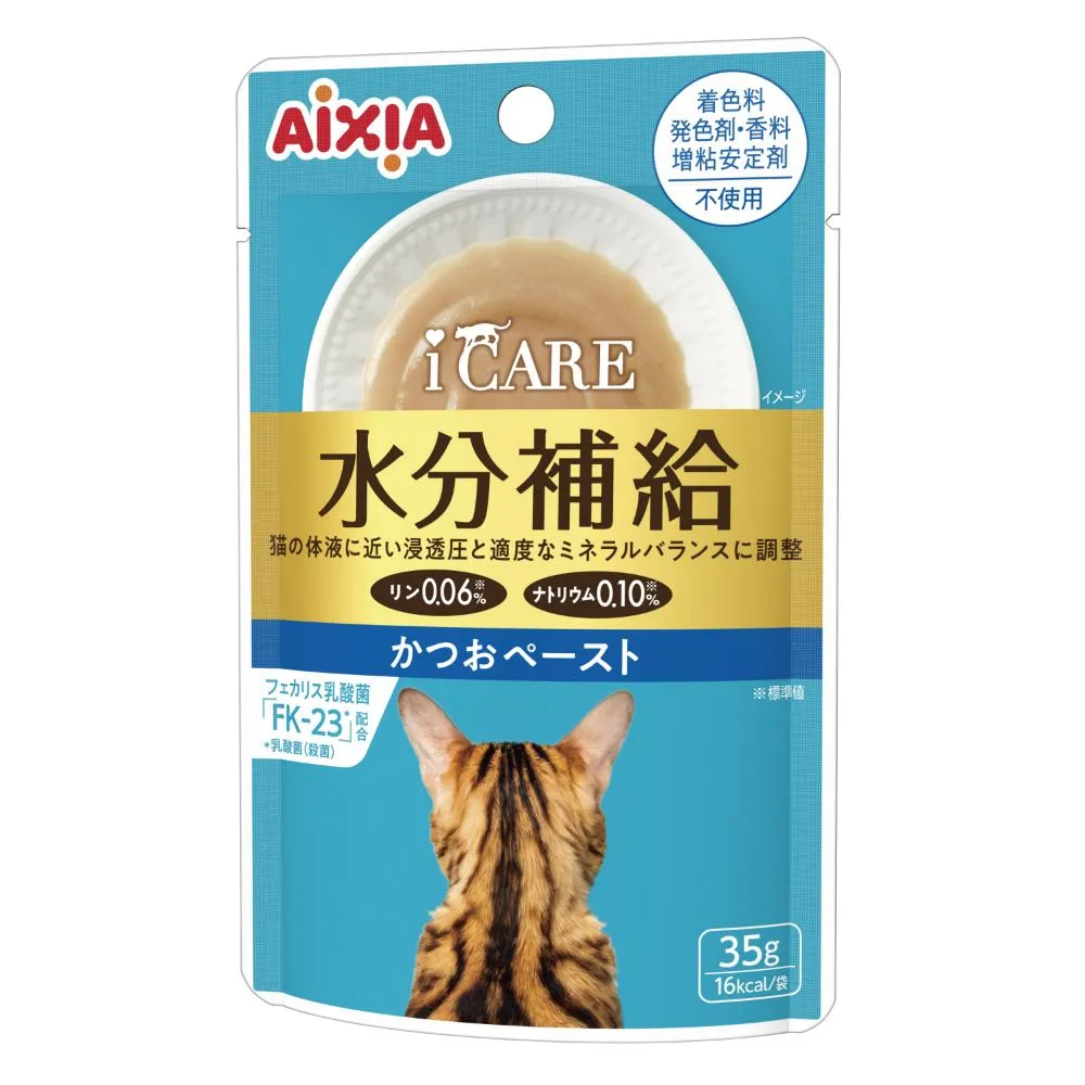 Aixia i CARE Hydration Skipjack Tuna Paste Pouch Wet Cat Food 35g x 12