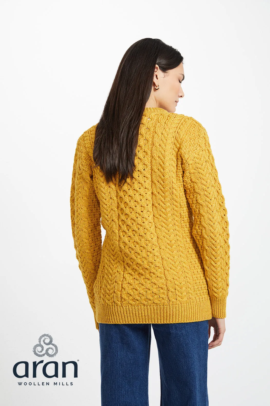 Aran Woollen Mills 100% Merino Ladies Traditional Sweater