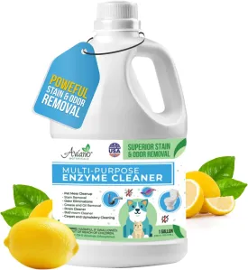 Aviano Botanicals Multi-Purpose Enzyme Cleaner, Made in USA  (1 Gallon) Safe, Pet & People Friendly, Eco-Friendly Solution for Pet Mess, Odor, Carpet, Upholstery, Drain, Bathroom & Floor Cleaning