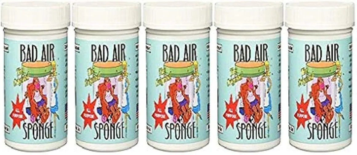 Bad Air Sponge neutralizes and absorbs odors 14oz, 14 Ounce (Pack of 5), clear 5 Count