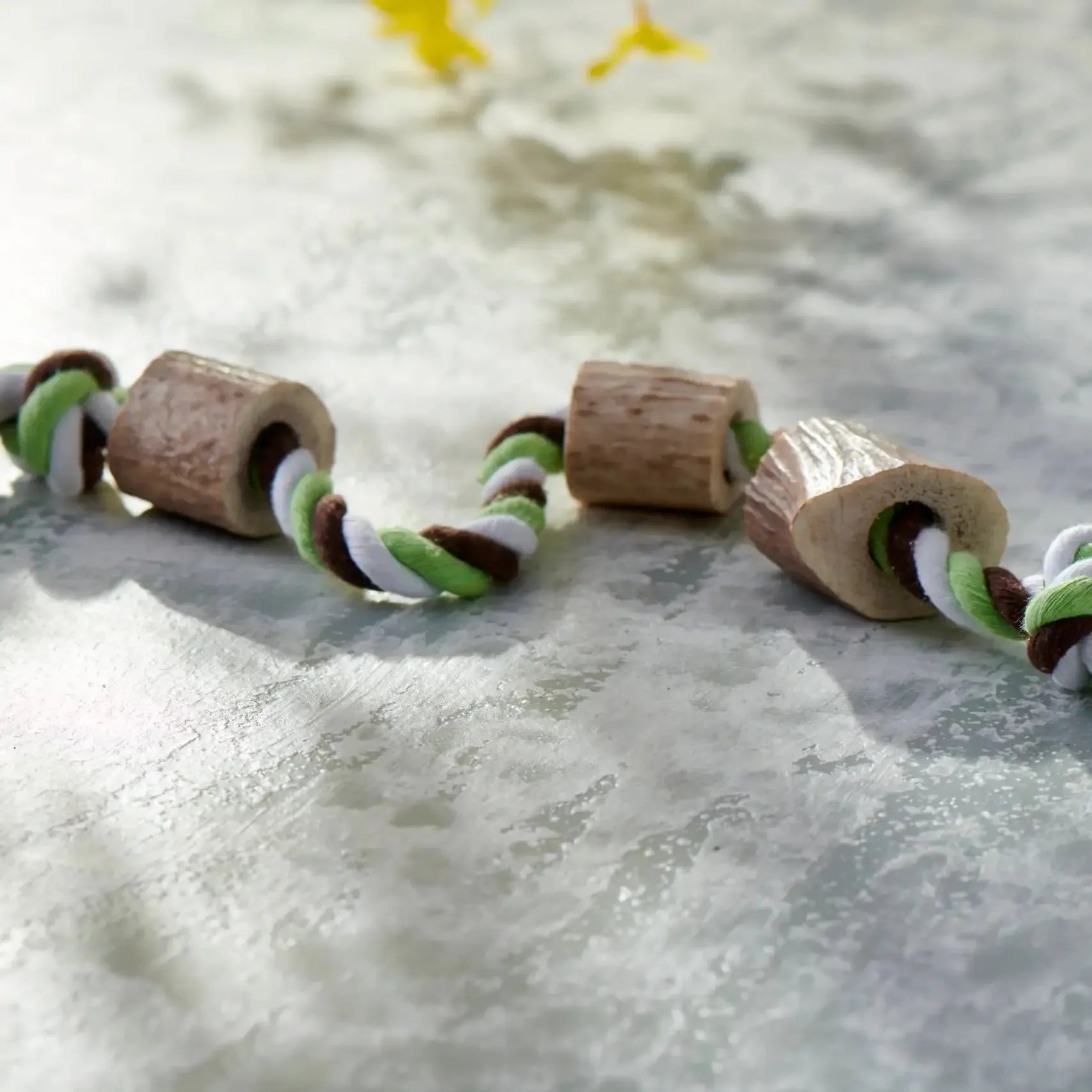 Buck Bone Organics Elk Antler Cotton Rope Chew Toy
