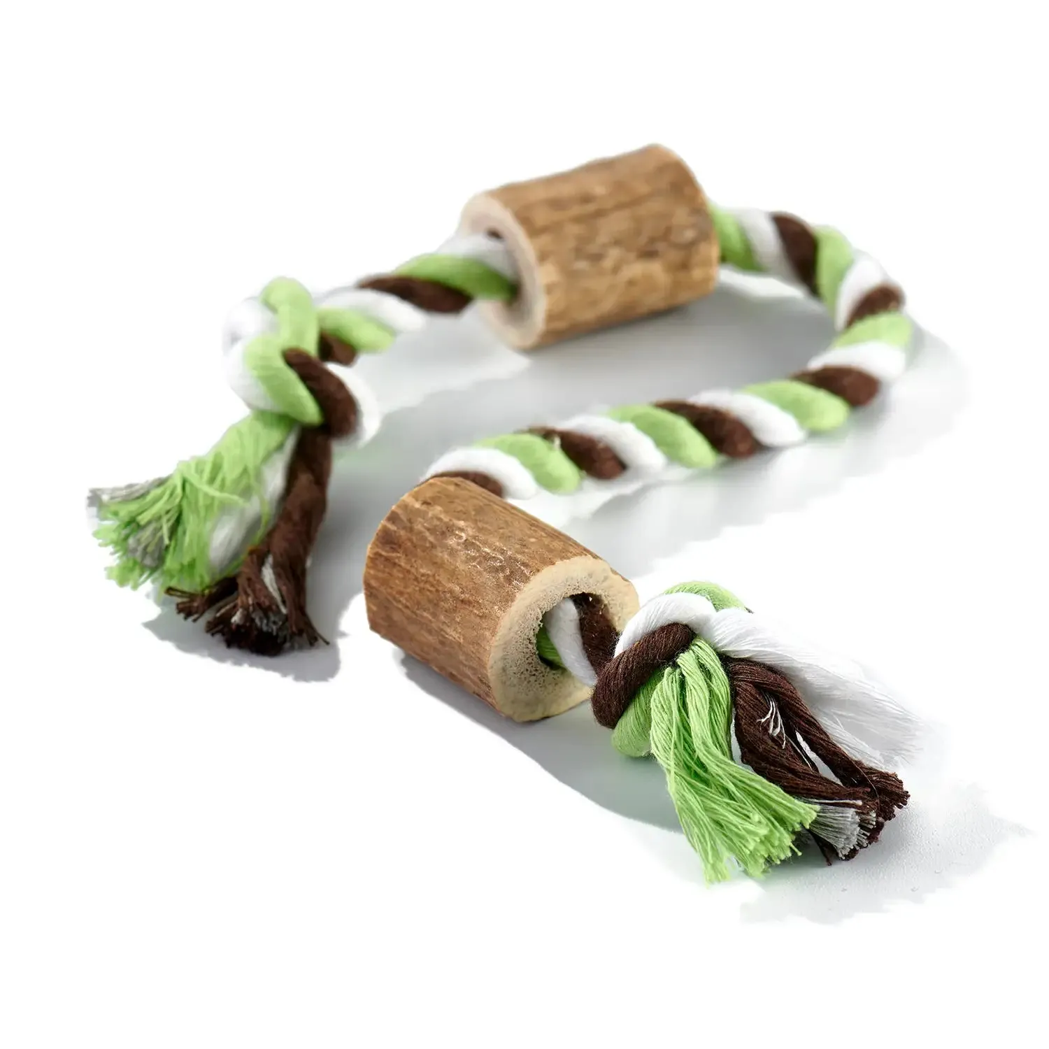 Buck Bone Organics Elk Antler Cotton Rope Chew Toy