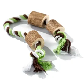 Buck Bone Organics Elk Antler Cotton Rope Chew Toy