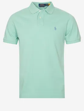 Custom Slim Fit Mesh Polo Shirt Green