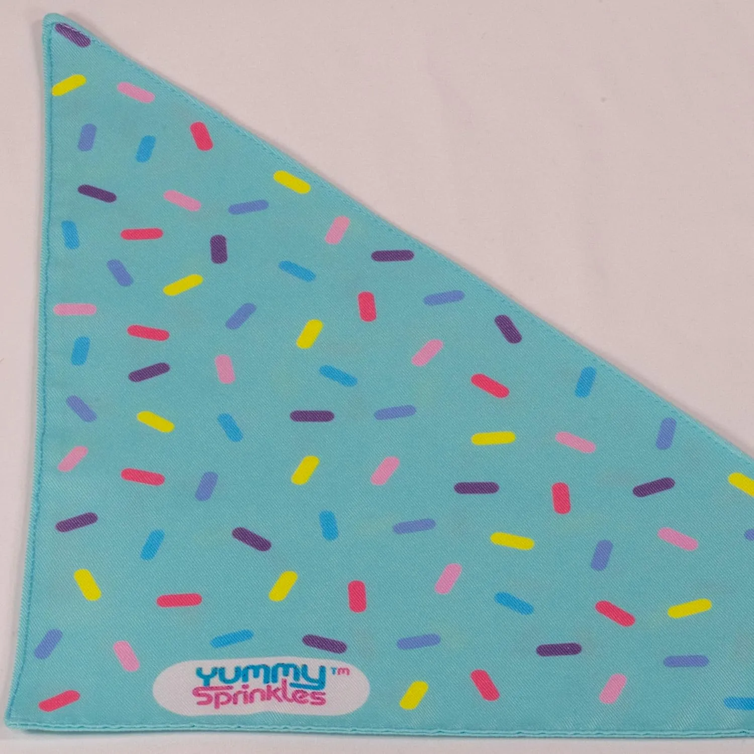 Cute Large/X-Large Pastel Green Dog Bandana for Boy and Girl Dogs by Yummy Sprinkles | Birthday Rainbow Sprinkles Bandana | Spring and Summer Dog Accessory Boy/Girl | Washable Silky Polyester