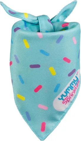 Cute Large/X-Large Pastel Green Dog Bandana for Boy and Girl Dogs by Yummy Sprinkles | Birthday Rainbow Sprinkles Bandana | Spring and Summer Dog Accessory Boy/Girl | Washable Silky Polyester