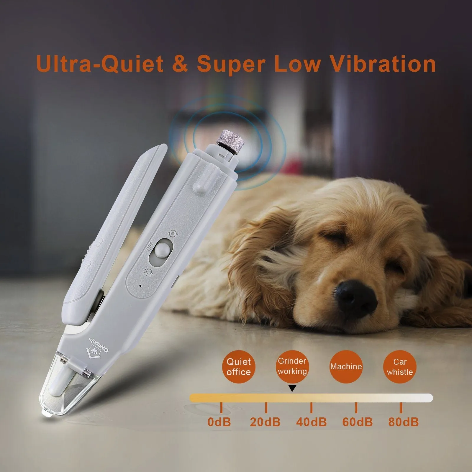 Dog Cat Nail Clipper Grinder with LED Light