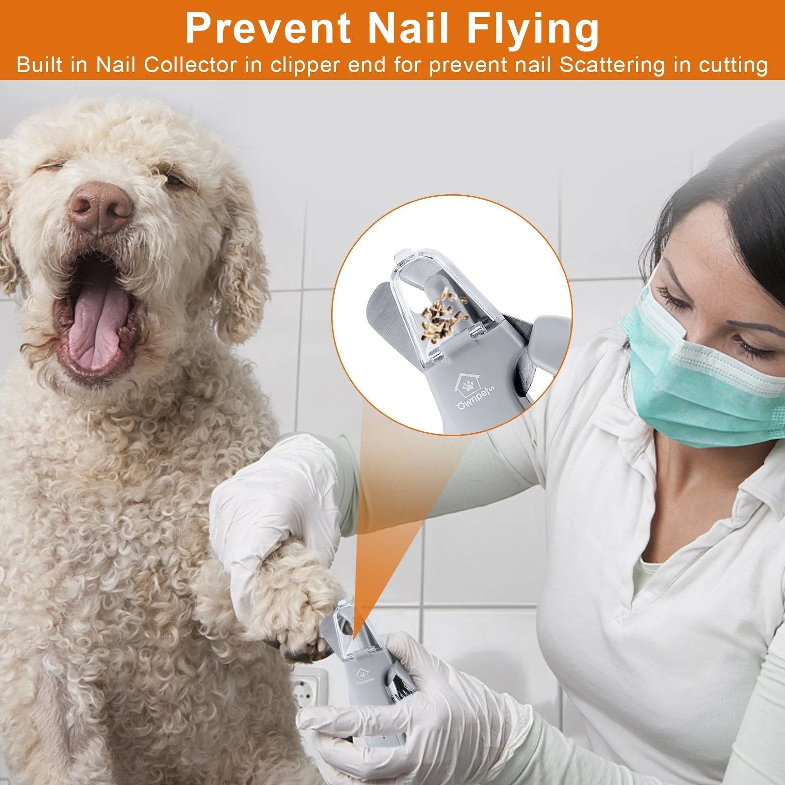 Dog Cat Nail Clipper Grinder with LED Light