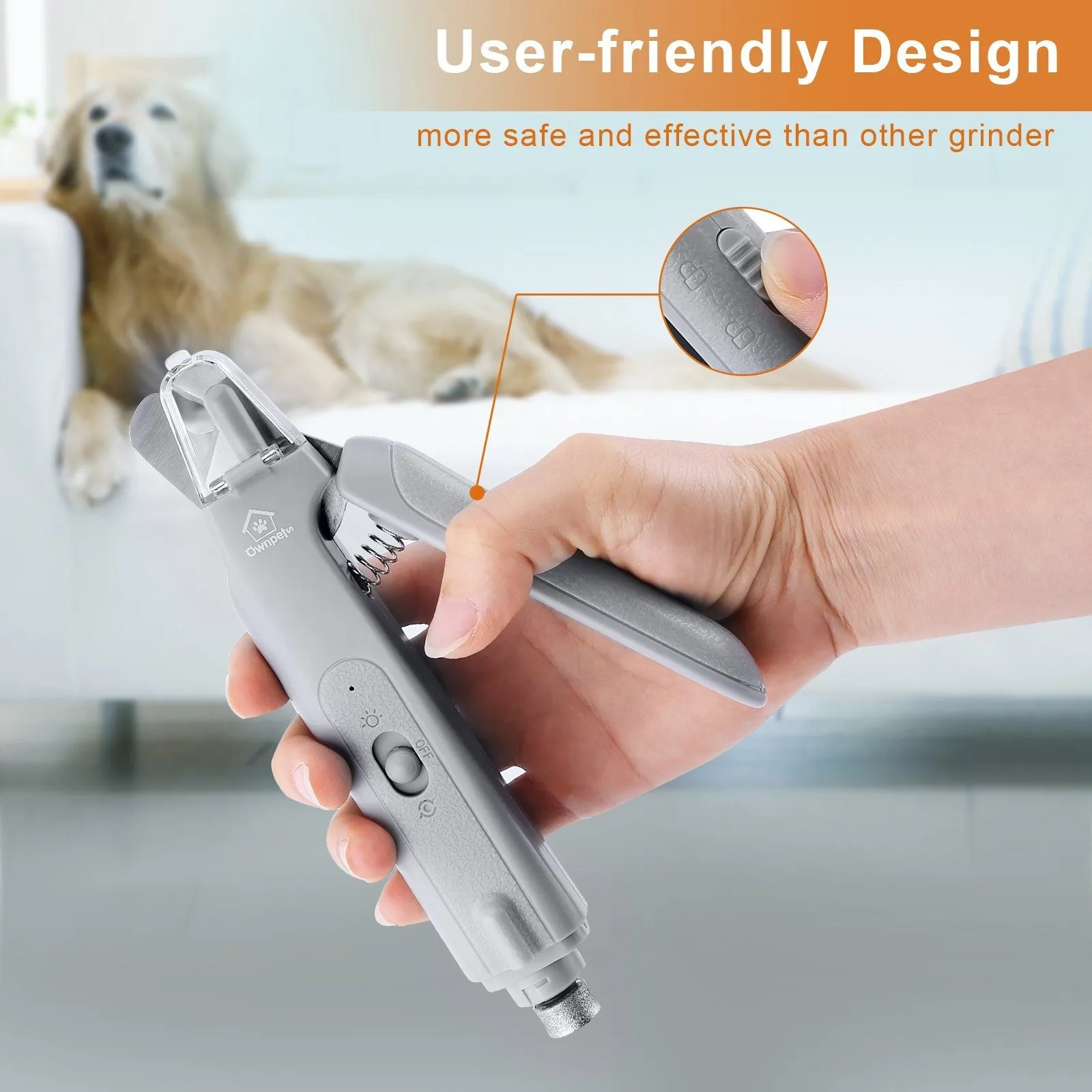 Dog Cat Nail Clipper Grinder with LED Light