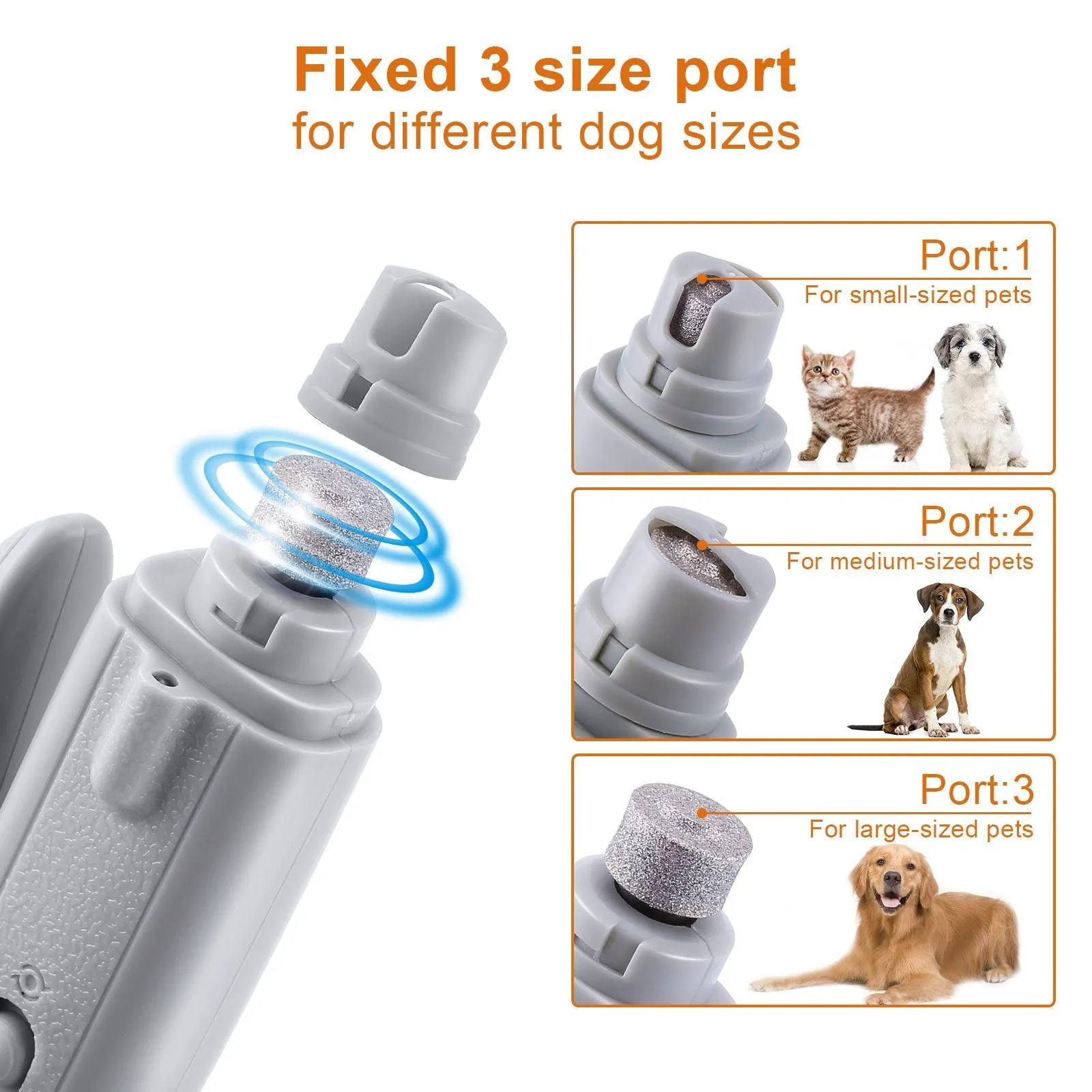 Dog Cat Nail Clipper Grinder with LED Light