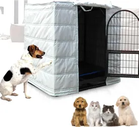 Dog Crate Warm Cover, Waterproof Windproof Pet Kennel Cover, Animal Cage Winter Warm Blanket, Heavy Duty Dog Crate Cover Insulated for Winter, for Outdoors, Dog, Cat