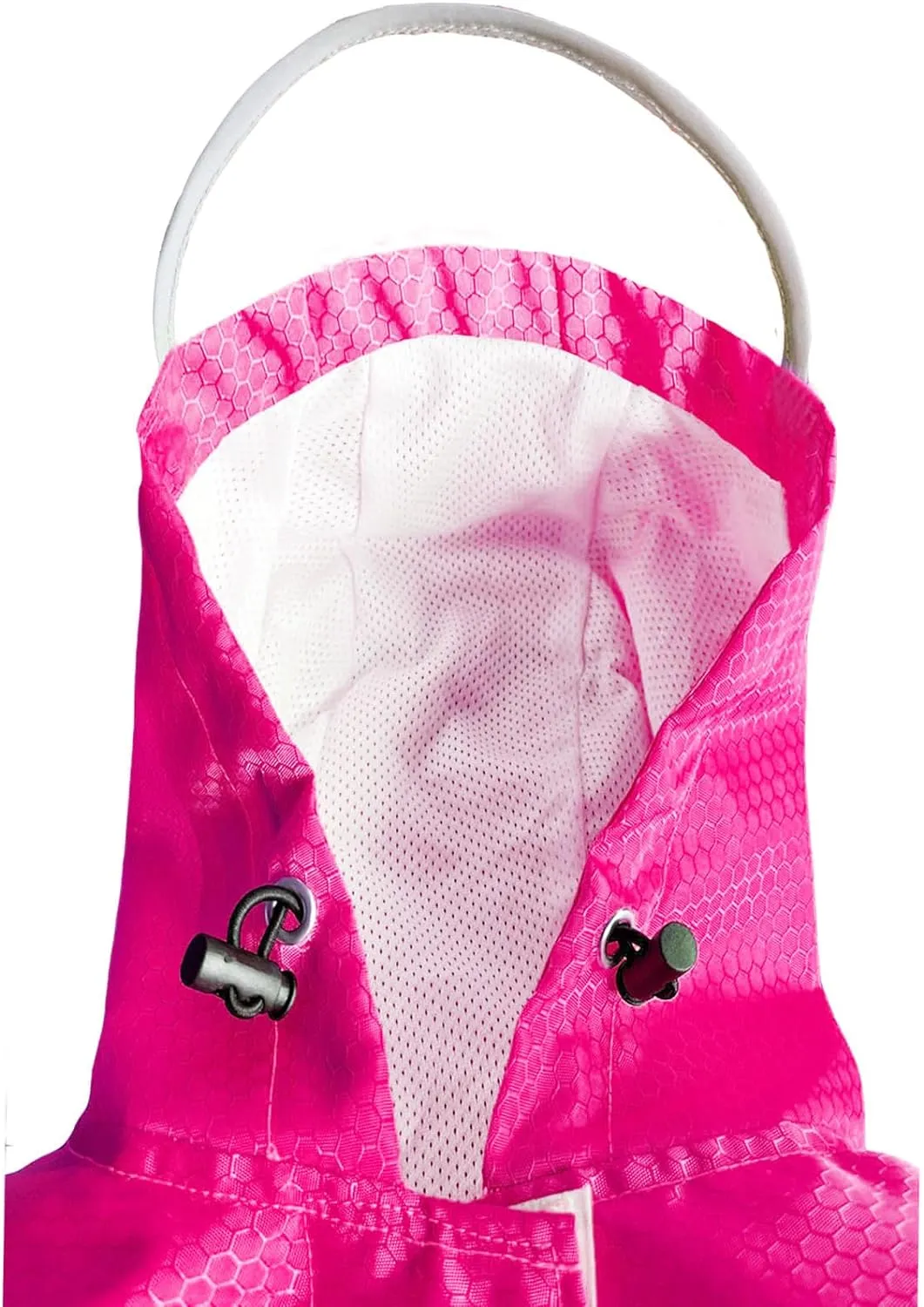 Dog Raincoat Waterproof Reflective Slicker - Lightweight Breathable Hooded Poncho Rain Coat Jacket with Adjustable Belly Strap and Leash Hole for Small Medium Large Dogs (Pink, X-Small)