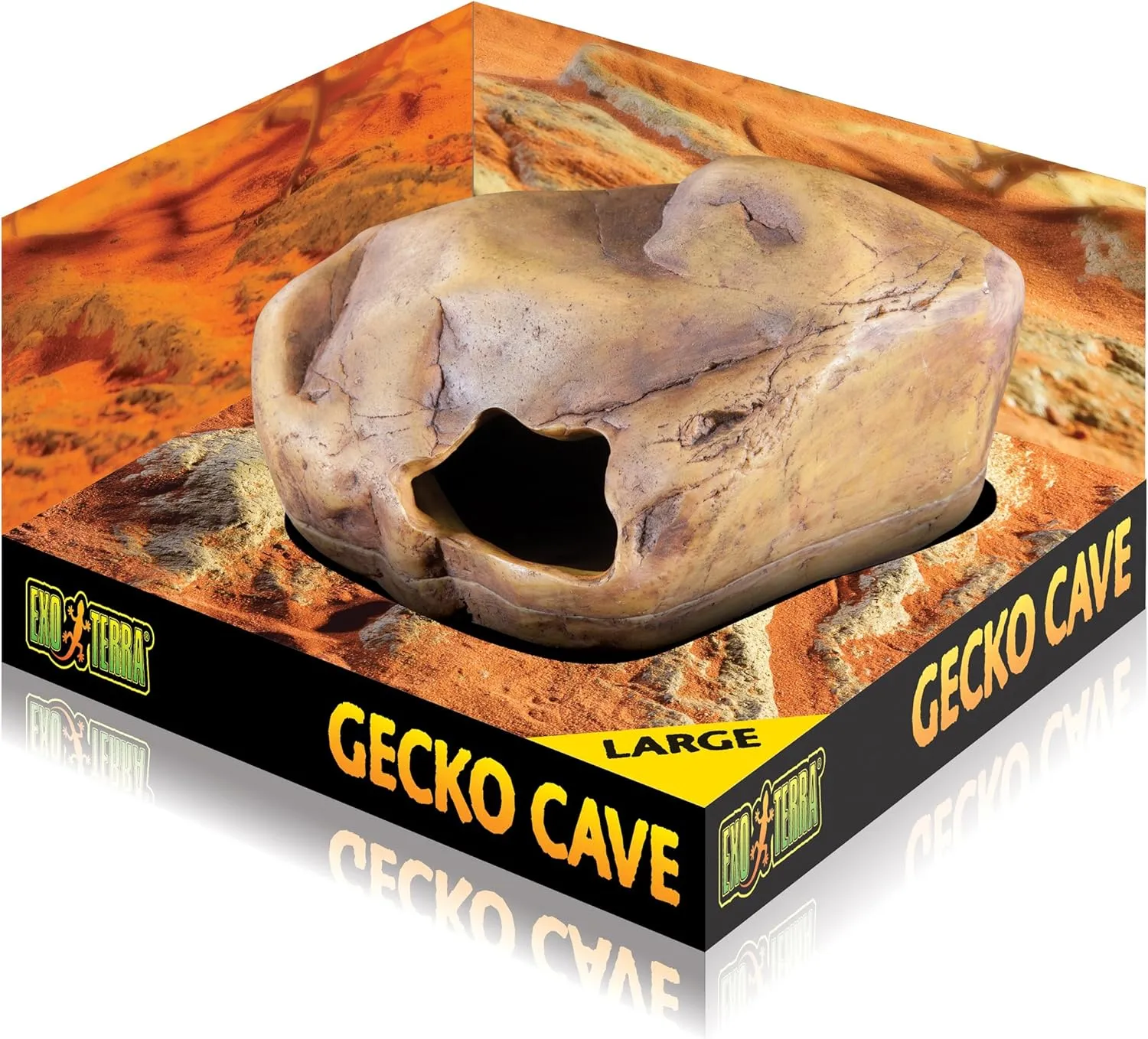Exo Terra Gecko Cave for Reptiles and Amphibians, Large - Reptile Hideout to Help Alleviate Stress