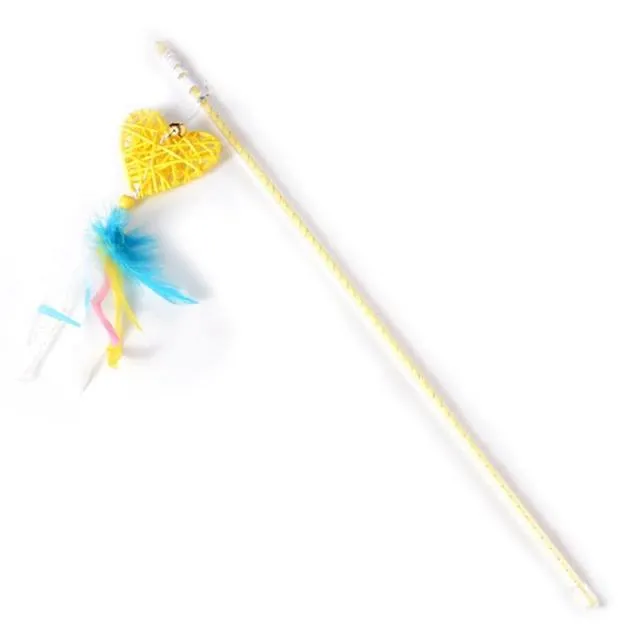 Feather Heart Wand Teaser For Cat