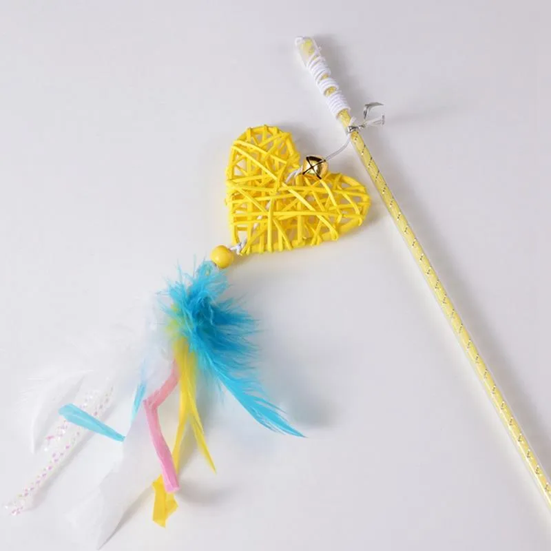 Feather Heart Wand Teaser For Cat
