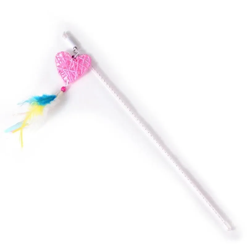 Feather Heart Wand Teaser For Cat
