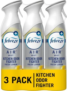 F.e.b.r.e.z.e Air Freshener Spray,Odor Eliminator, 8.8 Ounce (Pack of 3) (Fresh Lemon)