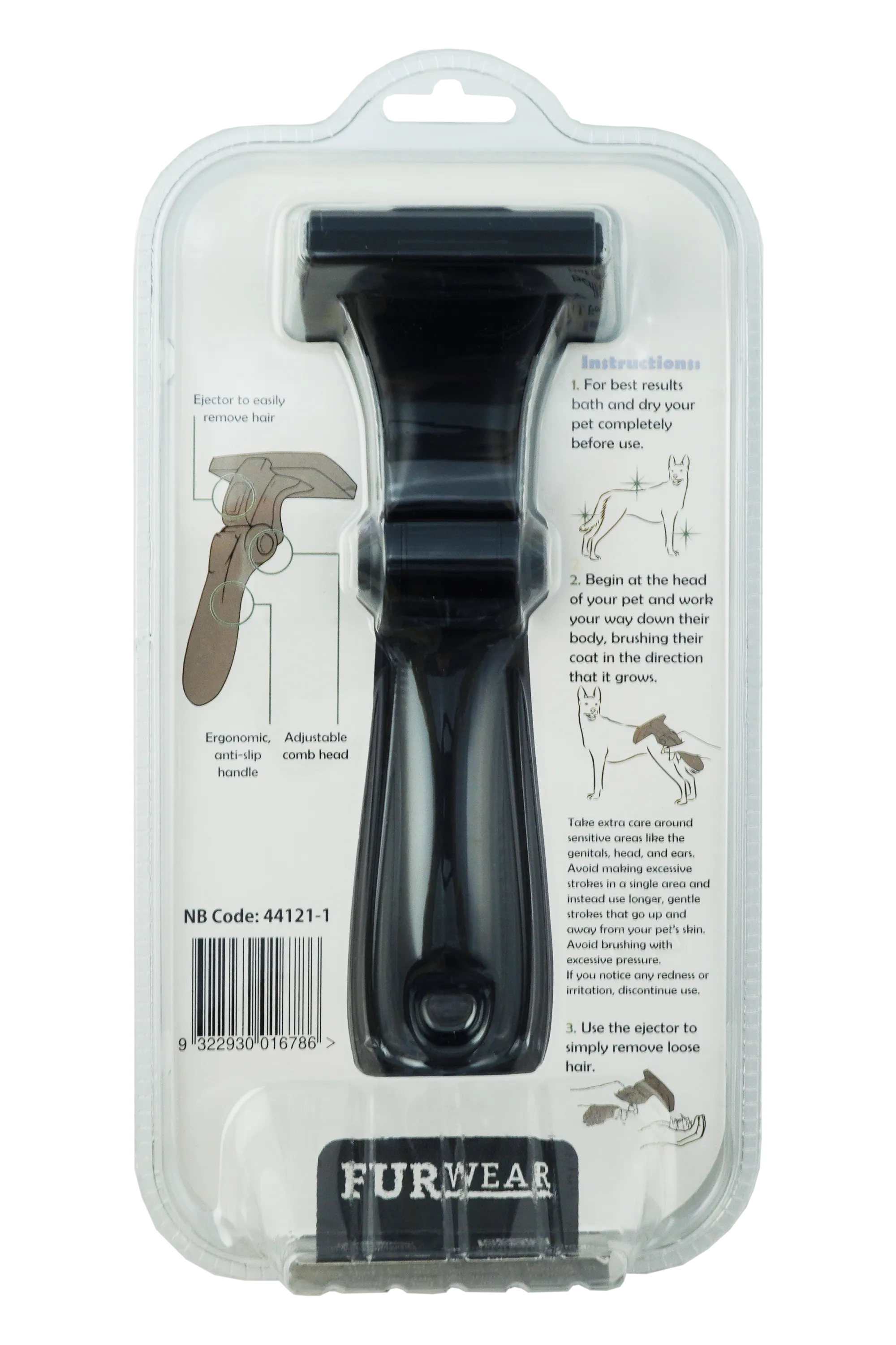 Furwear - DeShedding Tool for Small Dogs (Short/Medium Hair)