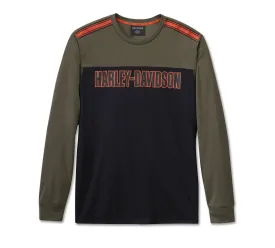 Harley-Davidson Men's H-D TECH Breathable Long Sleeve Shirt, Grape Leaf/Black 96132-25VM