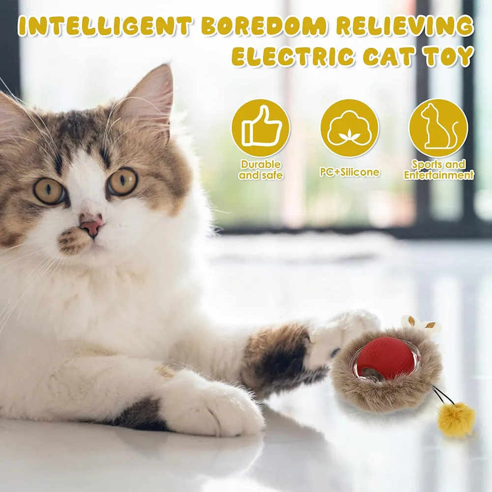 Interactive Cat Toys Ball Fast Rolling in Pouch