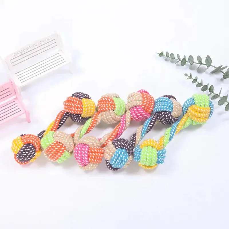 Interactive Cotton Rope Dog Toy for Chewing Fun