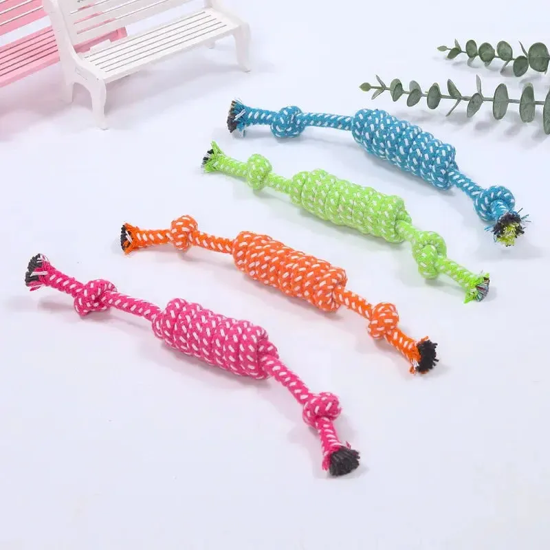 Interactive Cotton Rope Dog Toy for Chewing Fun