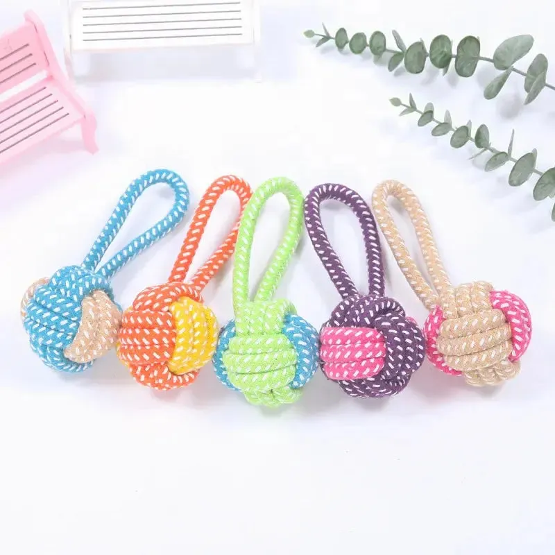 Interactive Cotton Rope Dog Toy for Chewing Fun
