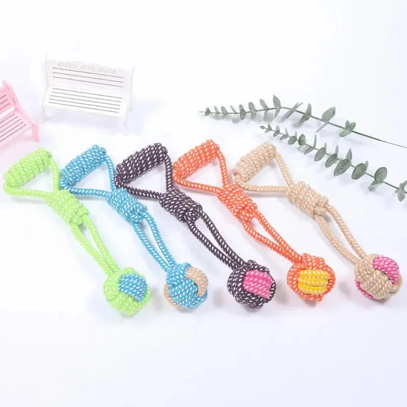 Interactive Cotton Rope Dog Toy for Chewing Fun