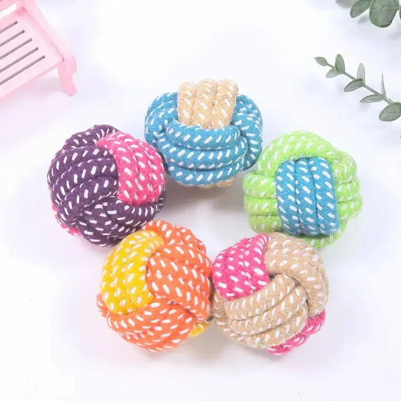 Interactive Cotton Rope Dog Toy for Chewing Fun