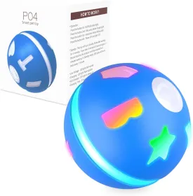Interactive Dog Toy Wicked Ball for Indoor Cats/Dogs with Motion Activated/USB Rechargeable