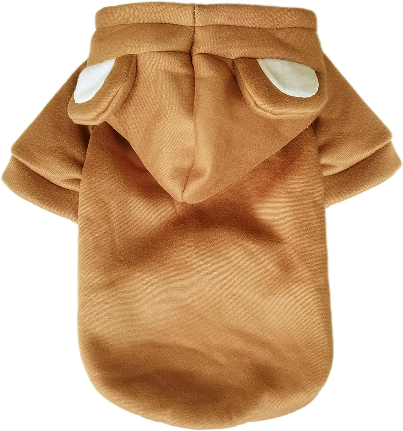 Jecikelon Dog Cold Weather Coat Winter Clothing Warm Puppy Hoodies Sweatshirt for Small Dogs Cats Soft Hooded Pet Clothes Suter para Perros (X-Small, Coffee)