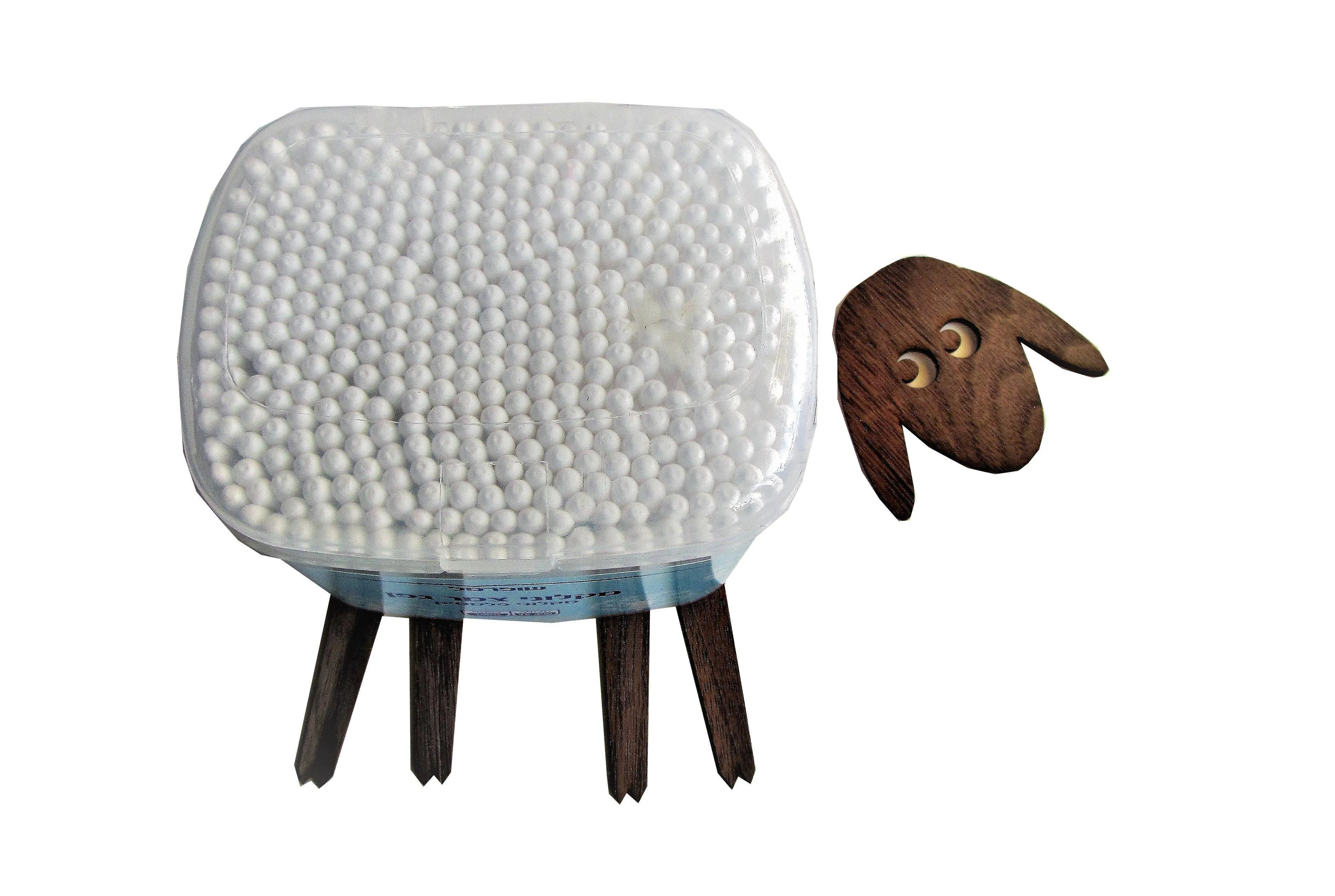 Lamb - A wall mounted box containing cotton buds. Funny Wall Decal