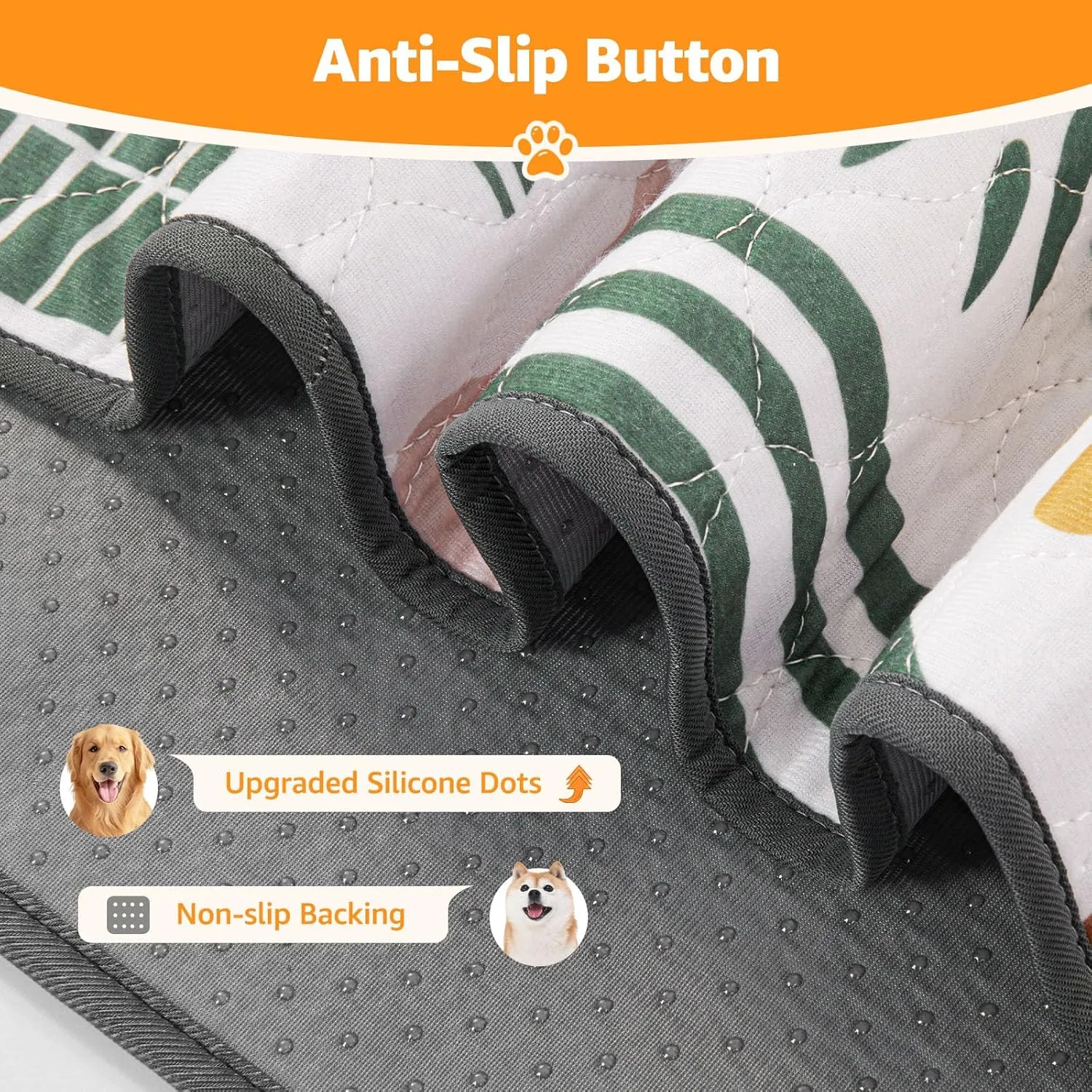 LOOBANI Washable Pee Pads for Dogs: 2-Pack Super Absorbent Reusable Puppy Pads, 100% Waterproof and Non-Slip Whelping Pads for Potty Training, Playpens, Crates, Floors, Beds, and Couches, 24x36 in