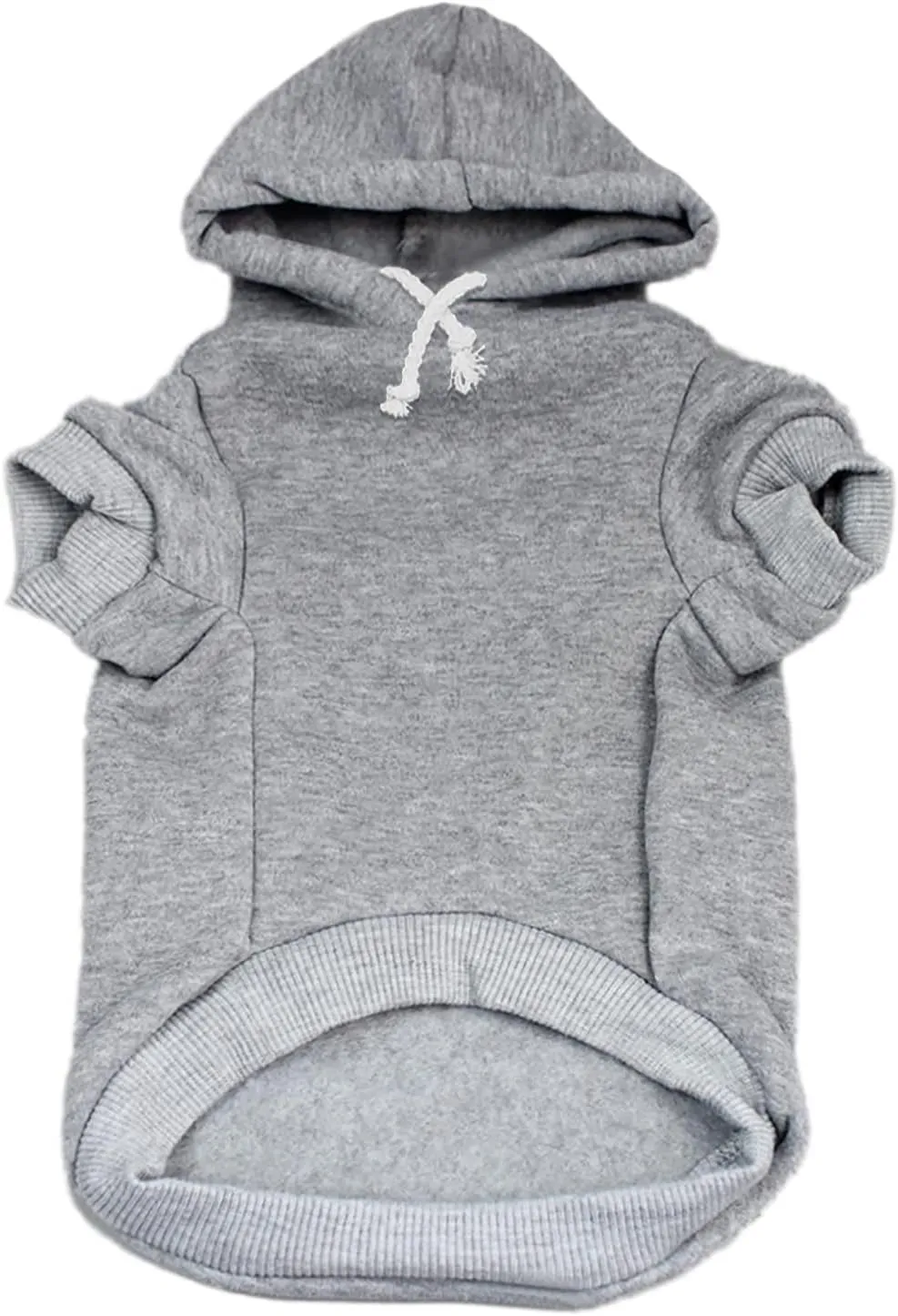 Mama's Boy Mother's Day, Valentine's Day Dog Hoodie Fleece Lined Pullover Sweatshirt with Leash Hole (Grey, X-Small 944)