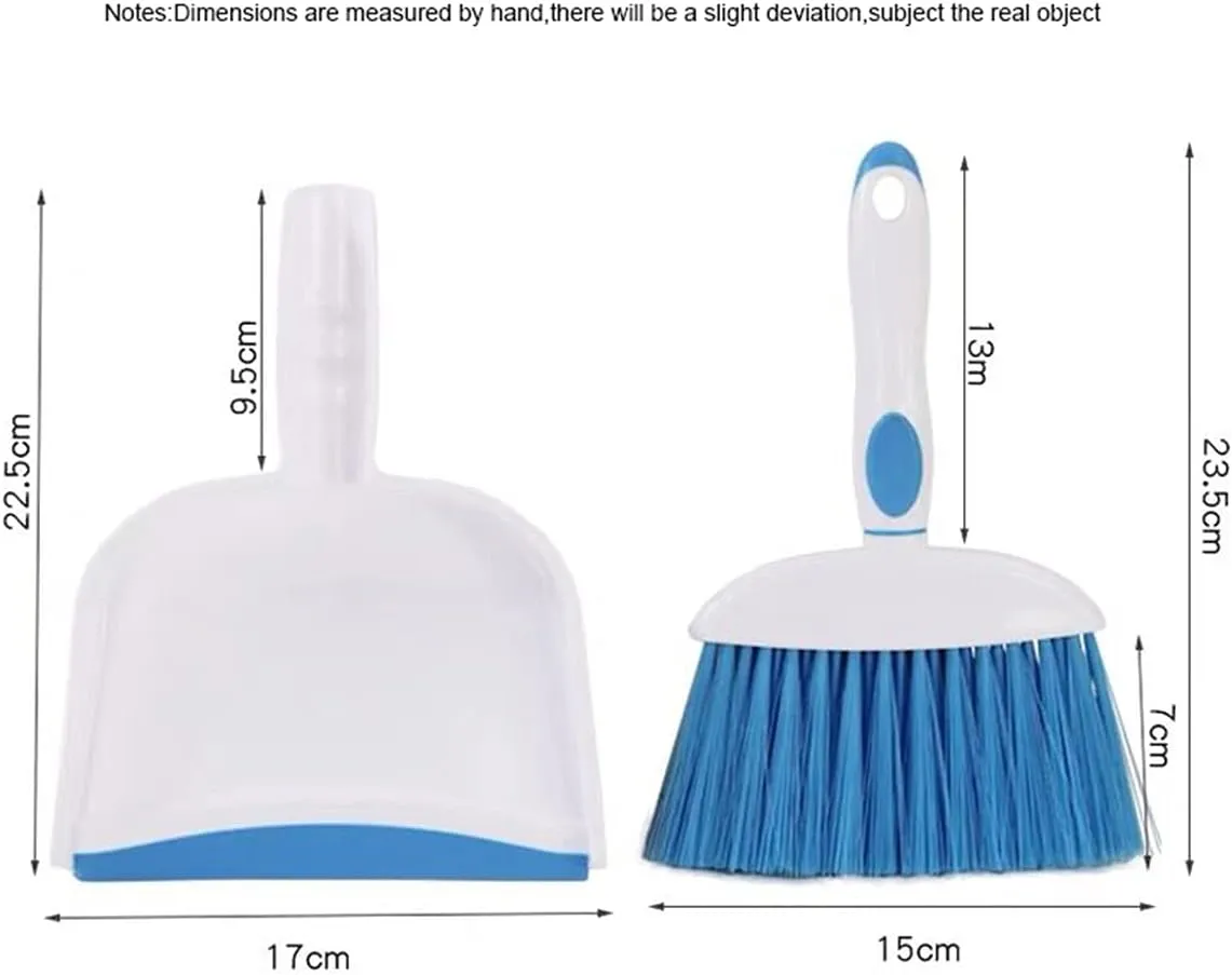 Mini Broom and Dustpan Set-Mini Whisk Set for Desk, Housekeeping, Office, Kitchen, Pet Nest, etc.,Daily Cleaning Necessity Plastic Mini Dustpan Set (Gray)