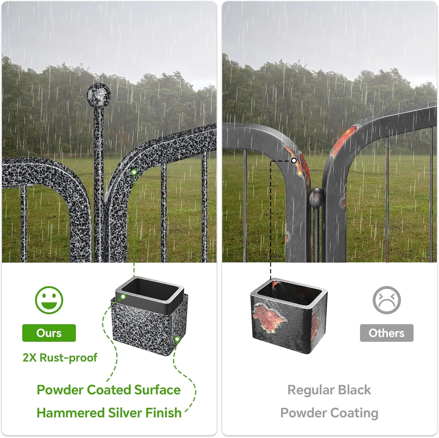 Mr IRONSTONE Dog Playpen with Anti-Rust Coating  32" Height 16 Panels Portable & Foldable Indoor/Outdoor Pet Fence for Large, Medium, or Small Dogs  Durable Exercise Pen