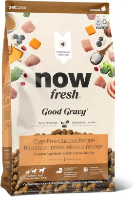 Now Fresh Good Gravy, Bone Broth Coated Kibble, Dry Dog Food, Chicken Adult Recipe with Grains, All Breed Size, 22 lb Bag