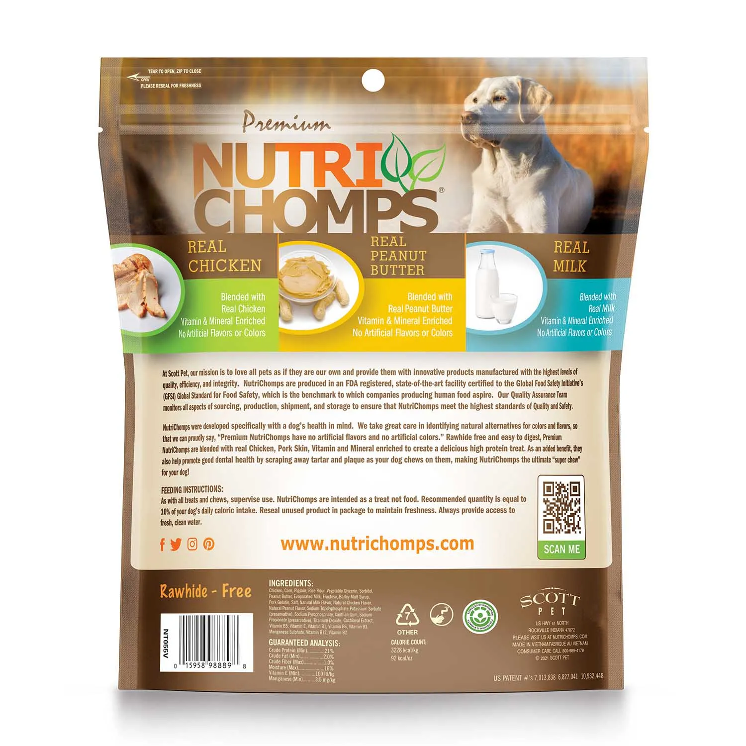 NutriChomps 10ct 6” Mixed Flavor Braid