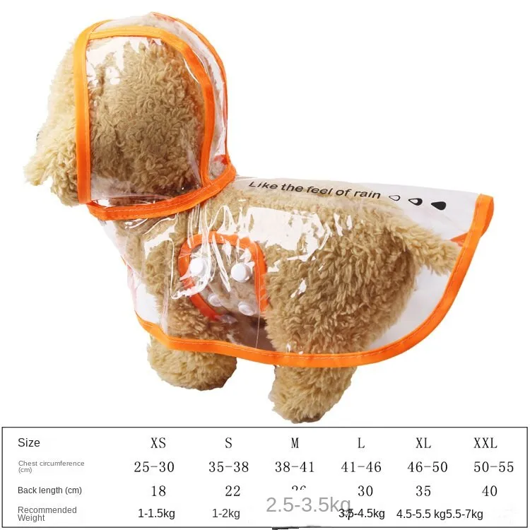 Pet Clothes Transparent Raincoat Dinosaur Four-Legged Pet Clothing Pet Supplies Spring Summer
