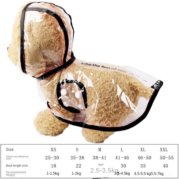 Pet Clothes Transparent Raincoat Dinosaur Four-Legged Pet Clothing Pet Supplies Spring Summer