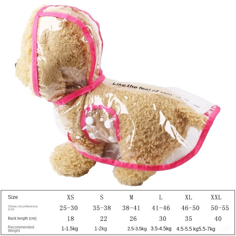 Pet Clothes Transparent Raincoat Dinosaur Four-Legged Pet Clothing Pet Supplies Spring Summer