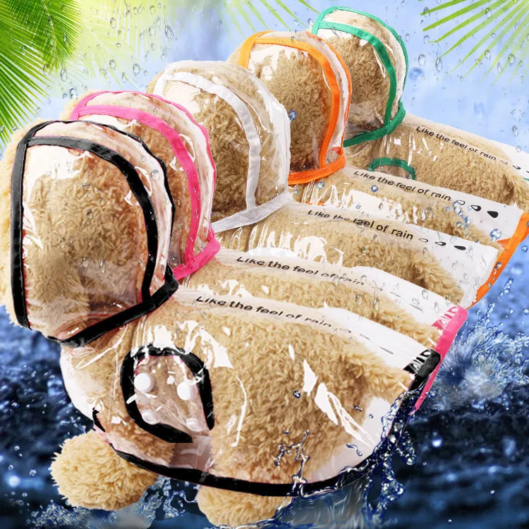 Pet Clothes Transparent Raincoat Dinosaur Four-Legged Pet Clothing Pet Supplies Spring Summer