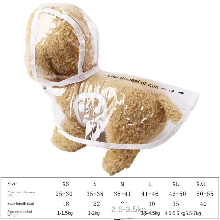 Pet Clothes Transparent Raincoat Dinosaur Four-Legged Pet Clothing Pet Supplies Spring Summer