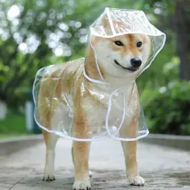 Pet Dog Puppy Transparent Raincoat – Waterproof Hooded Jacket for Small Dogs