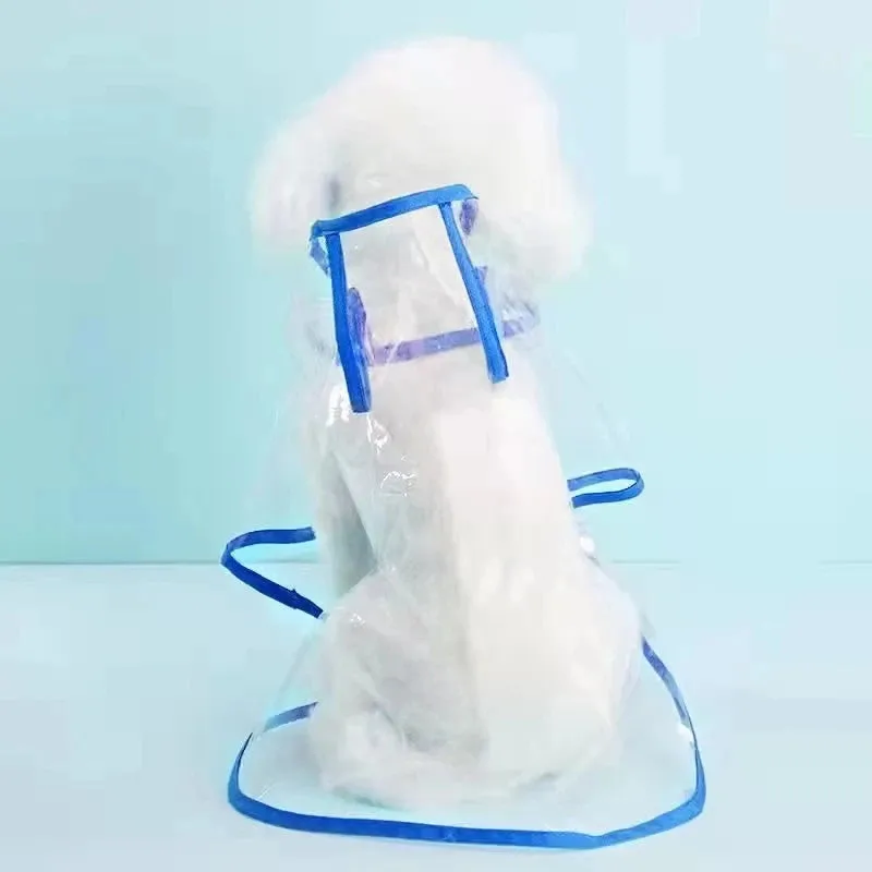 Pet Dog Puppy Transparent Raincoat – Waterproof Hooded Jacket for Small Dogs