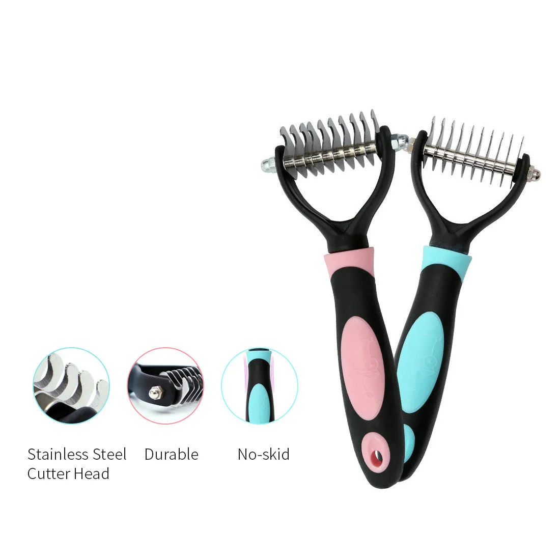 Pet Grooming Comb Loose Hair Remover Massaging Kit Deshedding Tool Dog Cat Puppy