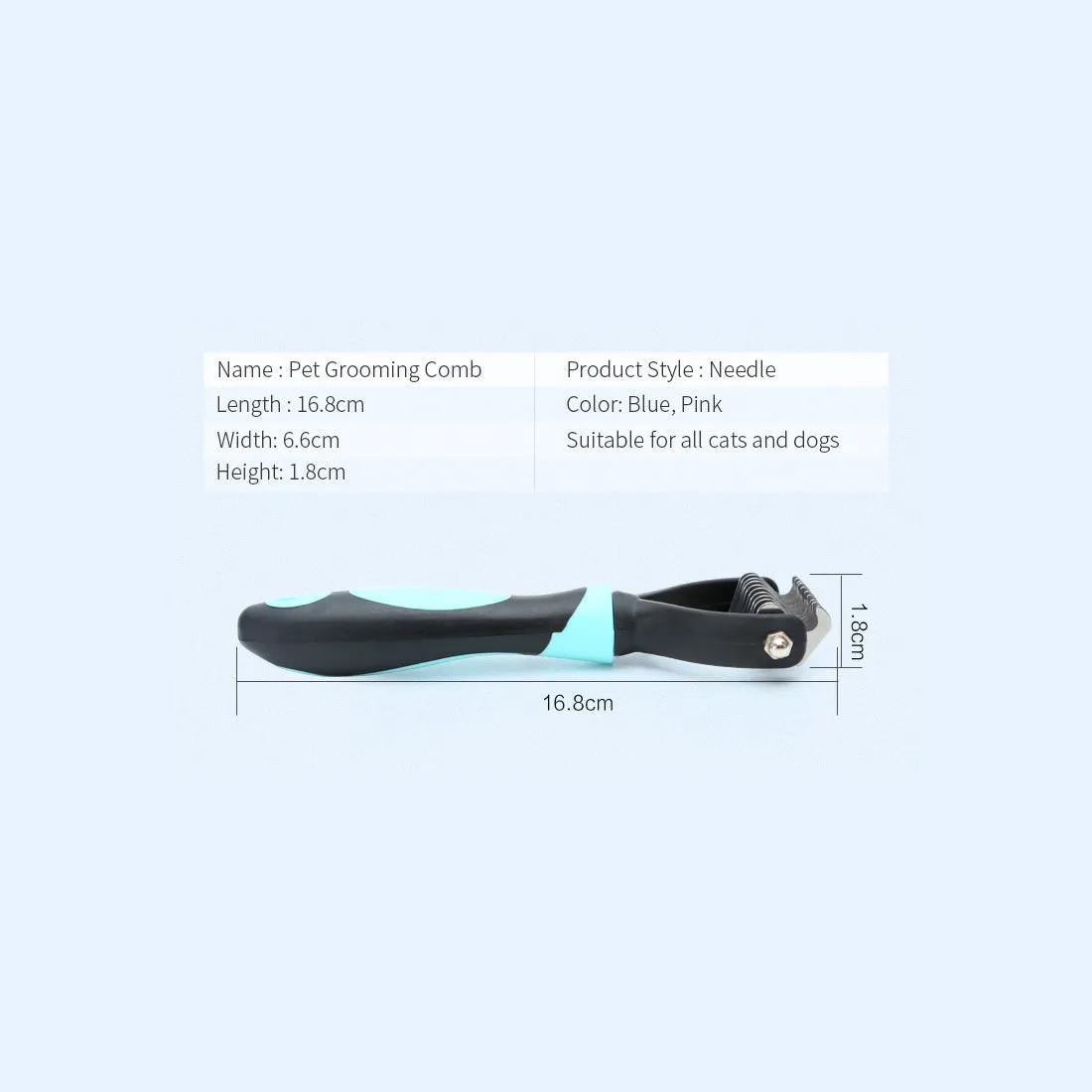 Pet Grooming Comb Loose Hair Remover Massaging Kit Deshedding Tool Dog Cat Puppy